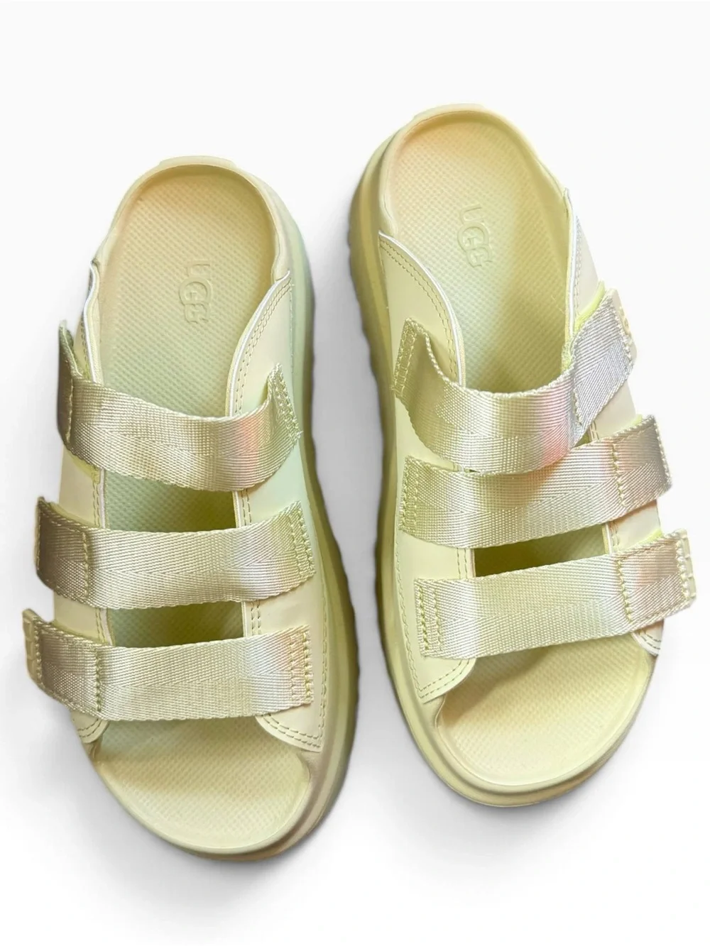 UGG Goldenglow Women's Golden Apple Yellow Platform Sandals Size 8 NWT